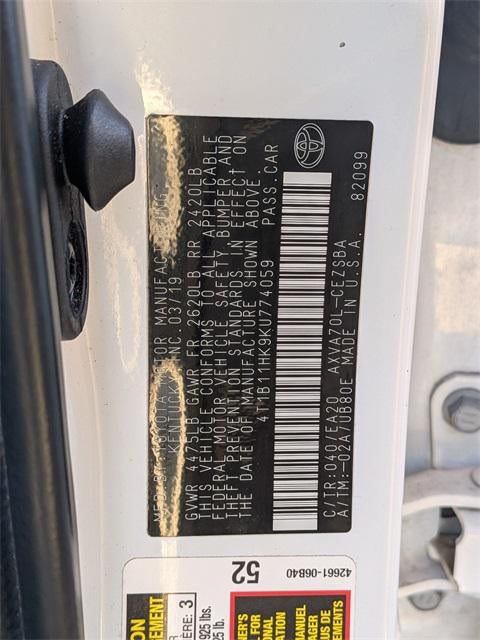 2019 Toyota CAMRY SE