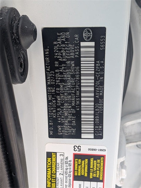 2023 Toyota CAMRY XSE