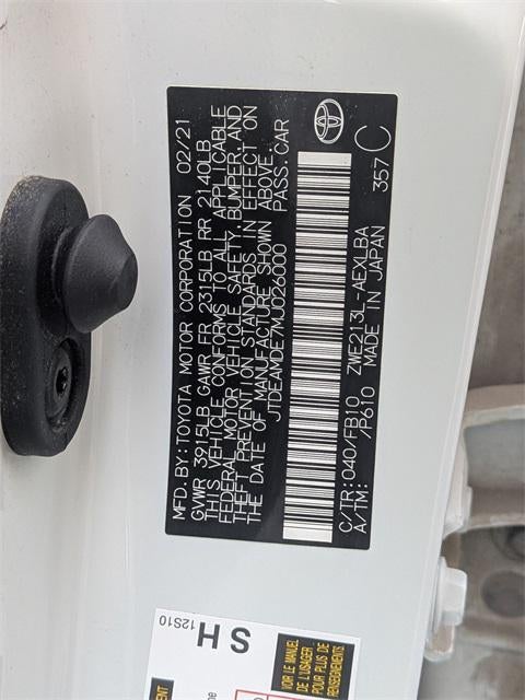 2021 Toyota COROLLA HYBRID LE