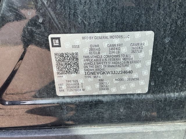 2018 Chevrolet Traverse LT Cloth w/1LT