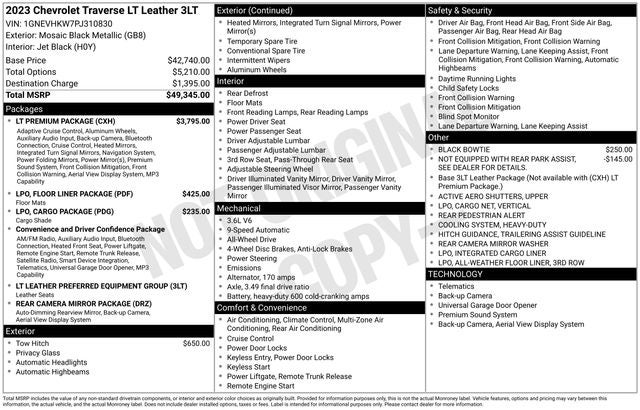 2023 Chevrolet Traverse LT Leather