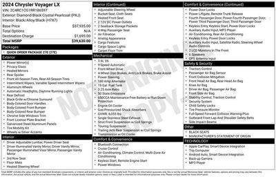 2024 Chrysler Voyager LX