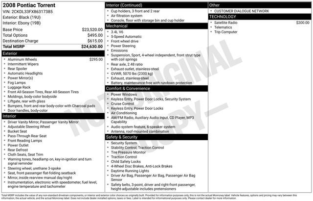 2008 Pontiac Torrent Base