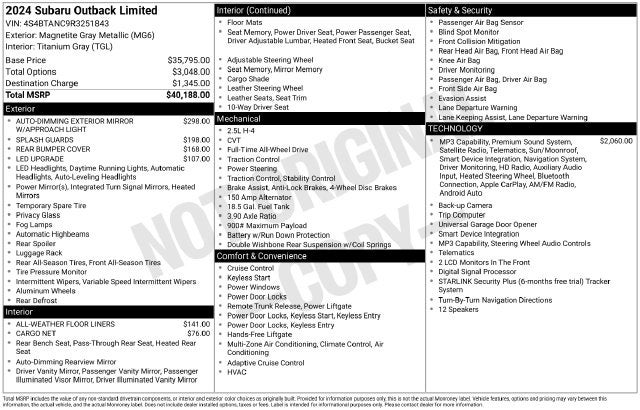 2024 Subaru Outback Limited