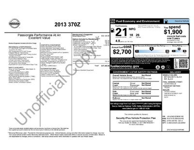 2013 Nissan 370Z 2dr Cpe Manual