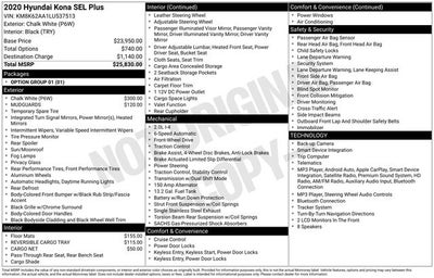 2020 Hyundai Kona SEL Plus
