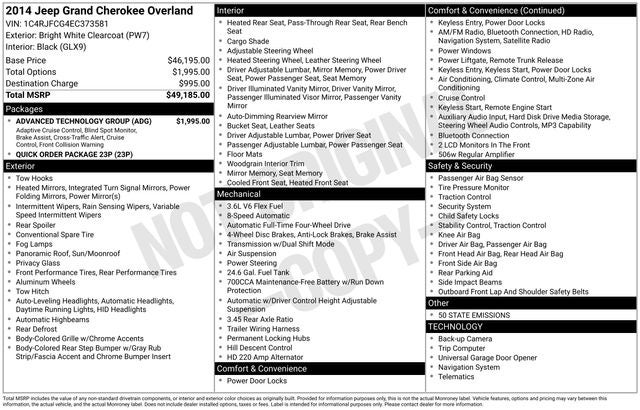 2014 Jeep Grand Cherokee Overland