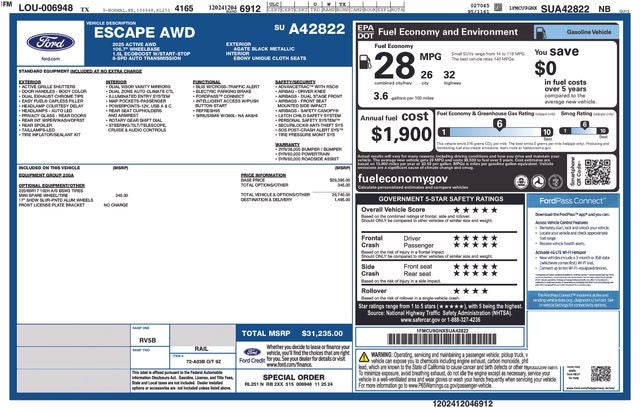 2025 Ford Escape Active