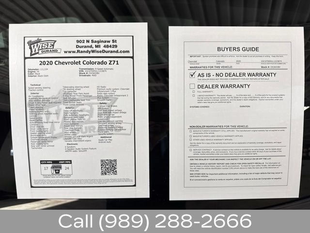 2020 Chevrolet Colorado Z71