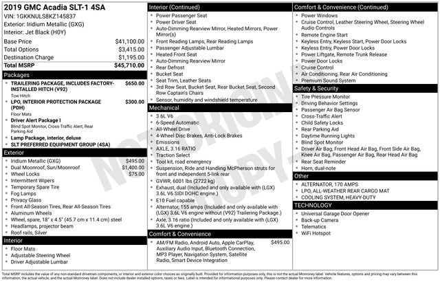 2019 GMC Acadia SLT-1